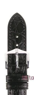 Pasek Hirsch do zegarka Aristocrat L 18 mm /Czarny 03828050-2-18