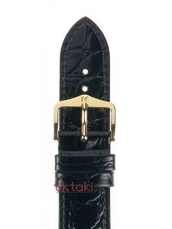 Pasek Hirsch do zegarka Crocograin M 12mm /Czarny 12302850-1-12