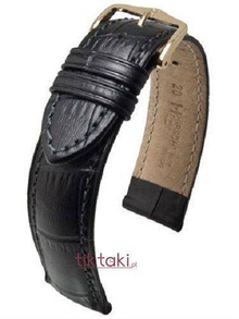 Pasek Hirsch do zegarka Duke M 14 mm /Czarny 01028150-1-14