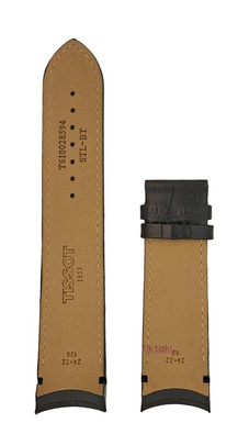Pasek Tissot T610028594 do zegarka Tissot Couturier Automatic T035627  / Czarny / 24 mm