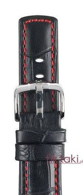 Pasek Hirsch do zegarka Grand Duke XL 22 mm /Czarny 02528250-2-22