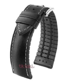 Pasek Hirsch do zegarka James L 20 mm / Czarny 0925002050-2-20