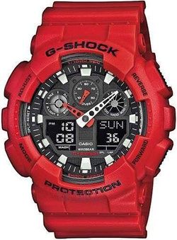 Bezel do zegarka Casio G-Shock GA-100B-4AER, GA-100, GR-8900, GA-110, GD-100, GD-110, GA-120, GD-120, GAX-100 (10395289)Czerwony matowy
