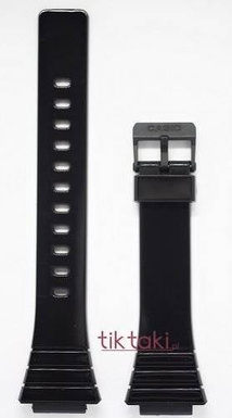 Pasek do zegarka Casio W-215H-1A(10435844) / Czarny lakier