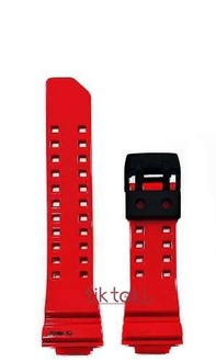 Pasek do zegarka Casio GBA-400(10479601) Czerwony lakierowany