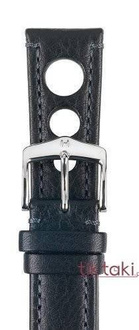 Pasek Hirsch do zegarka Rally Artisan L 22 mm /Czarny 05102050-2-22