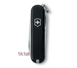 Scyzoryk Victorinox Classic SD, czarny w zestawie ze skórzanym etui 0.6223.3G2