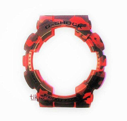 Bezel do zegarka Casio G-Shock GA-100CM-4AER, GA-100, GR-8900, GA-110, GD-100, GD-110, GA-120, GD-120, GAX-100 (10466418) (10507069) Czerwony moro