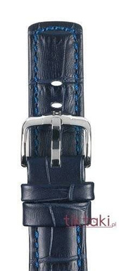 Pasek Hirsch  do zegarka Grand Duke L 24 mm /Granatowy 02528080-2-24
