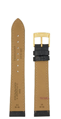 Pasek Tissot T600013357 do zegarka Tissot GOLDRUN / Czarny / 18 mm