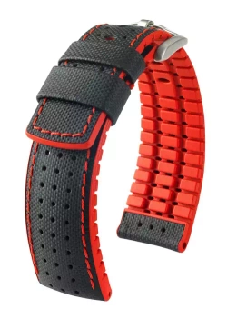 Pasek Hirsch do zegarka Robby L 21 mm / Czarny 0912094050-4-21