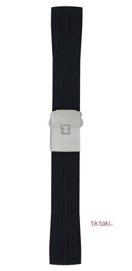 Pasek T603030577 do zegarka Tissot Racing Touch /Czarny / 23 mm 