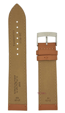 Pasek Tissot T6000397003  / Jasny Brąz / 21 mm