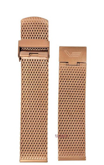 Bransoleta do zegarka Vostok Almaz 22 mm / Stalowa z połyskiem /Różowe złoto Mesh