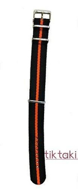 Pasek do zegarka Lorus RT355GX9/ Czarno-Pomarańczowy/ 22 mm