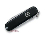 Scyzoryk Victorinox Classic SD, czarny w zestawie ze skórzanym etui 0.6223.3G2
