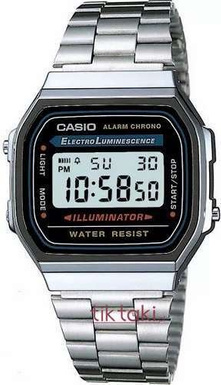 Bransoleta do zegarka Casio A168WA/ Srebrna
