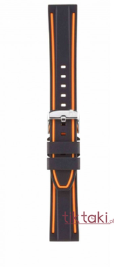 Pasek Morellato Tarim Silicone Orange  A01X4797187886CR20 / Czarny