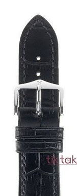 Pasek Hirsch do zegarka Duke L 18mm /Czarny 01028050-2-18
