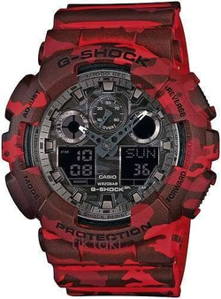 Bezel do zegarka Casio G-Shock GA-100CM-4AER, GA-100, GR-8900, GA-110, GD-100, GD-110, GA-120, GD-120, GAX-100 (10466418) (10507069) Czerwony moro