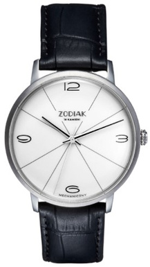 Zegarek Błonie Zodiak Mechaniczny Biały 18 kamieni szkło szafirowe