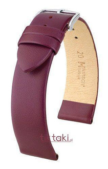 Pasek Hirsch do zegarka Toronto M 18 mm /Bordowy/ 03702186-2-18