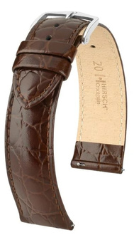 Pasek Hirsch do zegarka Crocograin L 20mm /Brązowy 12322810-2-20