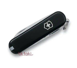 Scyzoryk Victorinox Classic SD, czarny w zestawie ze skórzanym etui 0.6223.3G2