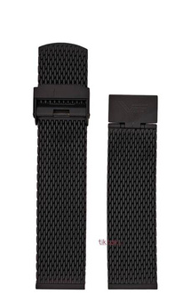 Bransoleta do zegarka Vostok Almaz 22 mm / Stalowa matowa /Czarna Mesh