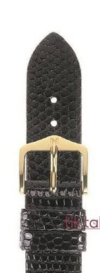 Pasek Hirsch do zegarka Lizard 18 mm /Czarny 01766150-1-18