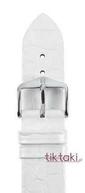Pasek Hirsch do zegarka Sobek 18 mm /Biały 03928100-2-18