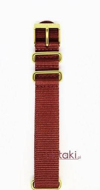 Pasek do zegarka Timex Weekender TW2P78200 PW2P78200 / Bordo